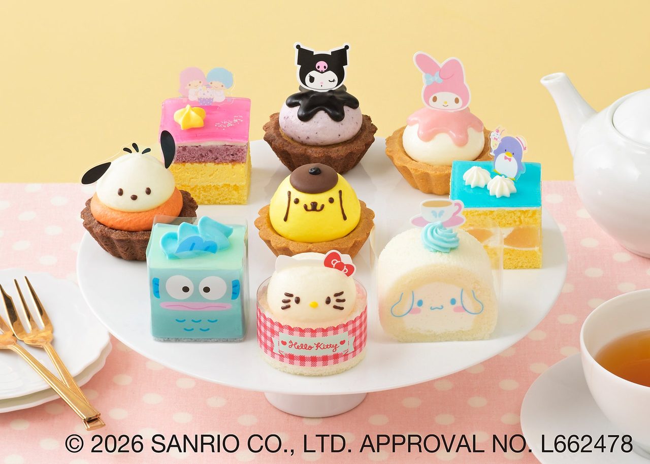 ポムポムプリンのプリン風ケーキの断面図
