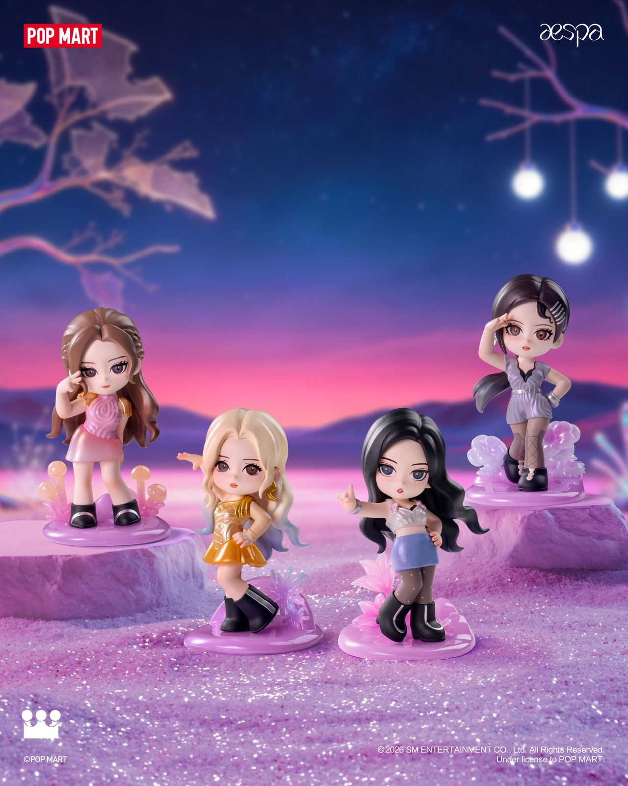 POP MART×aespa Memorable Picks パステルカラーのフィギュア4体