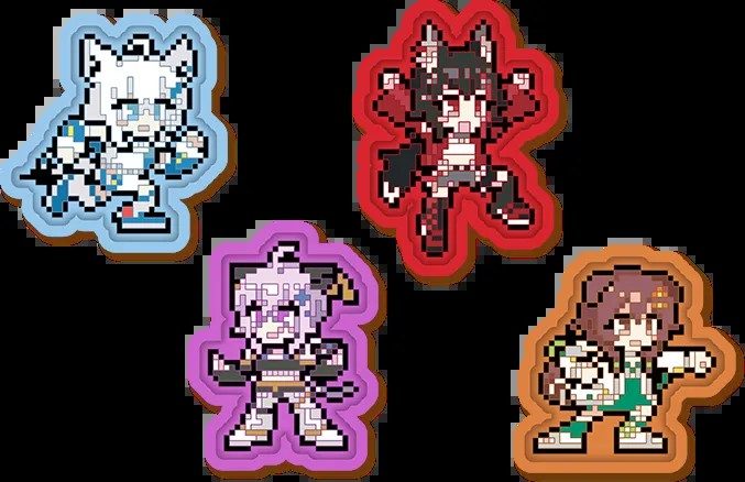 ドット絵デザインステッカー(全4種)