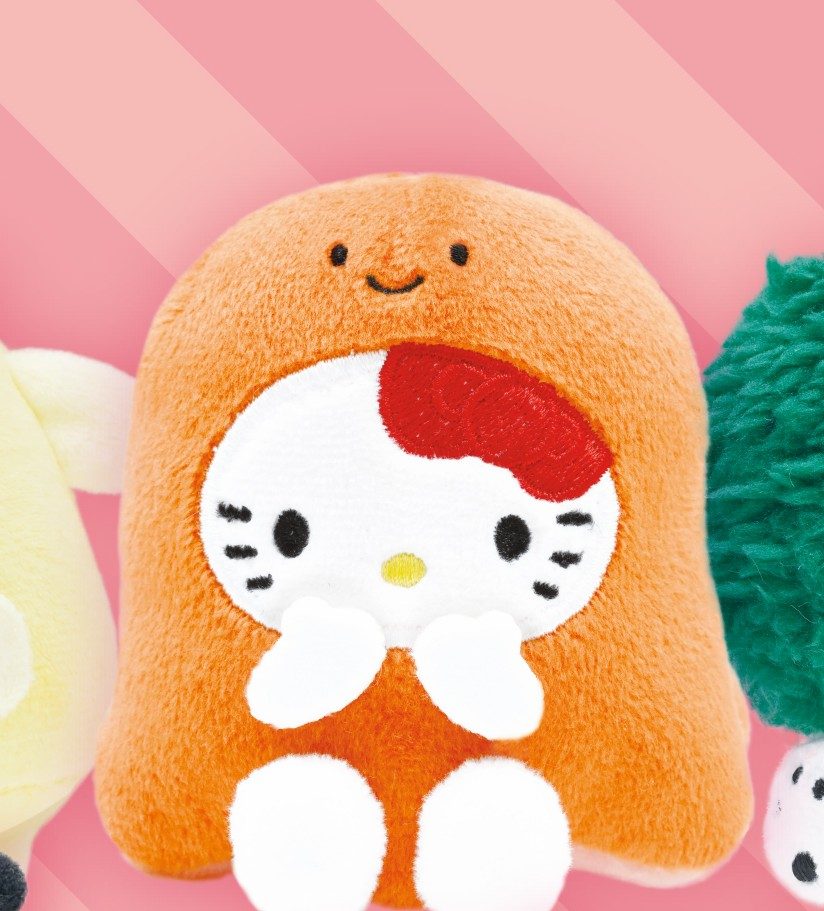 サンリオ にっこりーノ ハローキティ タコさんウィンナー ぬいぐるみマスコット 拡大写真