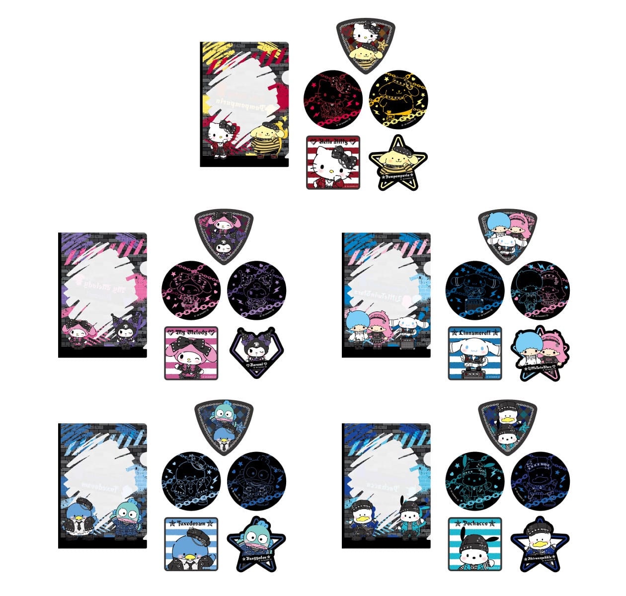 Happyくじ PUNKS Party J賞賞 ミニファイル付きステッカーSET