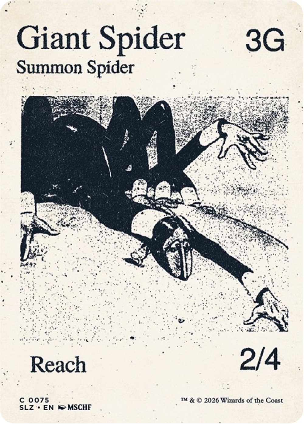 Giant Spider(巨大蜘蛛)のZeta Setバージョンカード画像