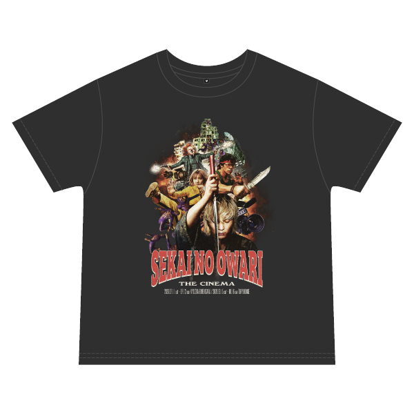 SEKAI NO OWARI DOME TOUR THE CINEMA Tシャツ(バンドビジュアル柄・ブラック)5000円