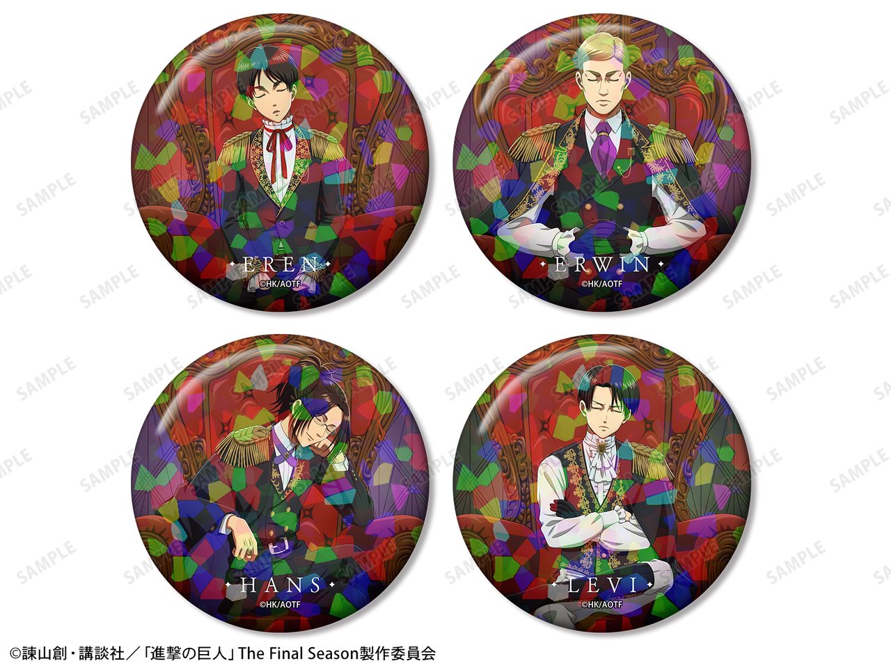描き下ろし 夢見る玉座ver. 75mmホログラム缶バッジ