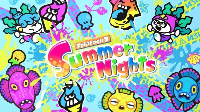 スプラトゥーン3 Summer Nights フェス会場の夏らしい装飾とネオン演出