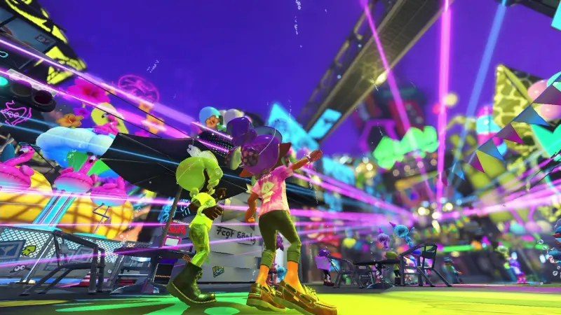 スプラトゥーン3 Summer Nights フェスマッチの試合中の様子