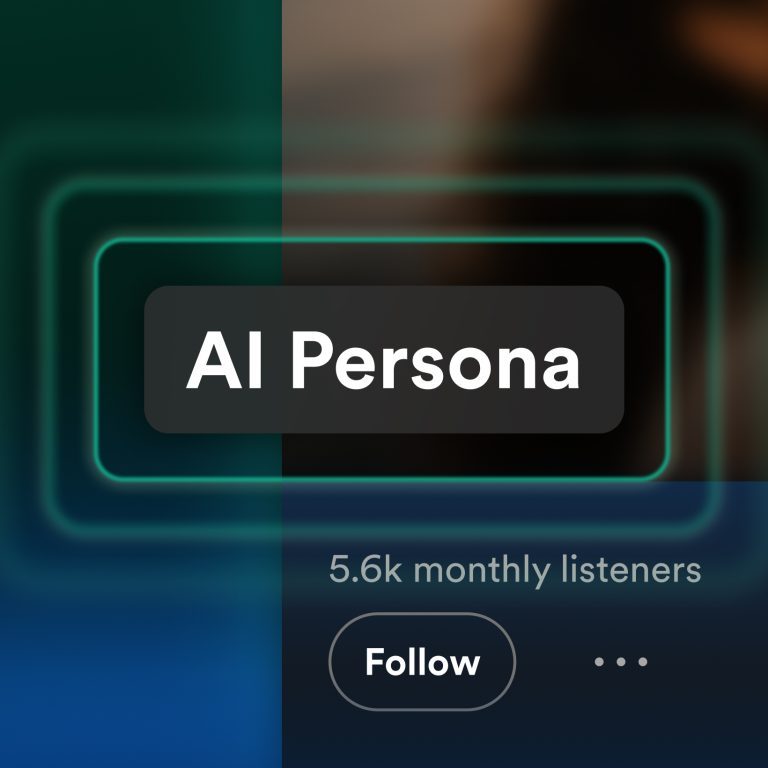 Spotify AIペルソナバッジ表示のクローズアップ