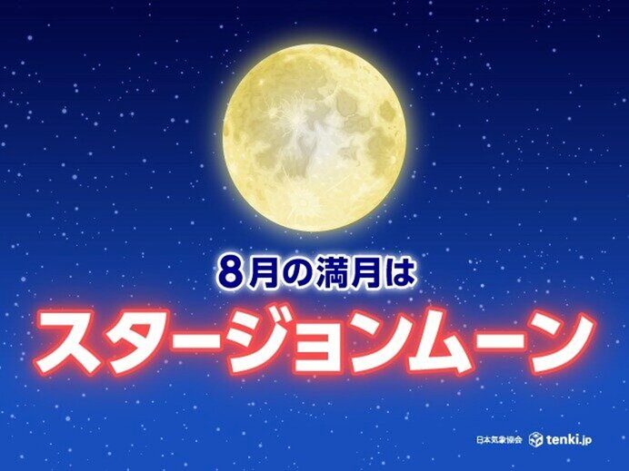 8月の満月スタージョンムーンいつ見える?28日の時間と方角