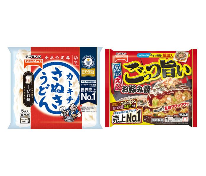 テーブルマークのカトキチさぬきうどんとごっつ旨いお好み焼き