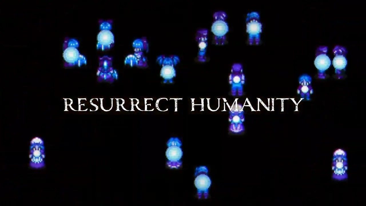 天地創造 テラニグマ復活発表のタイトルロゴ RESURRECT HUMANITY