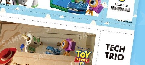 トイストーリー5 チケット風クリアカード TECH TRIOデザイン