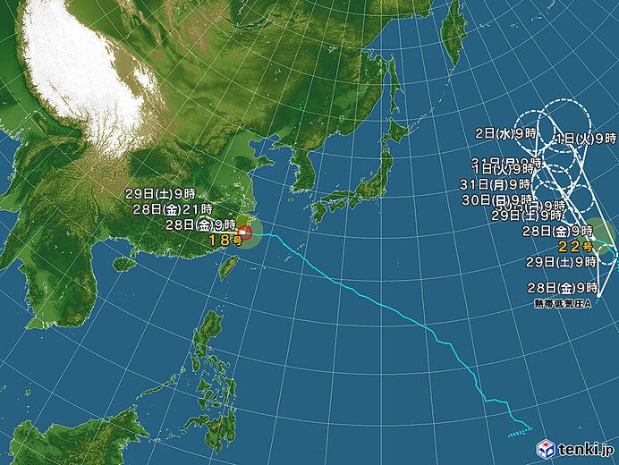 台風23号いつ発生?進路と日本への影響|今月10個目