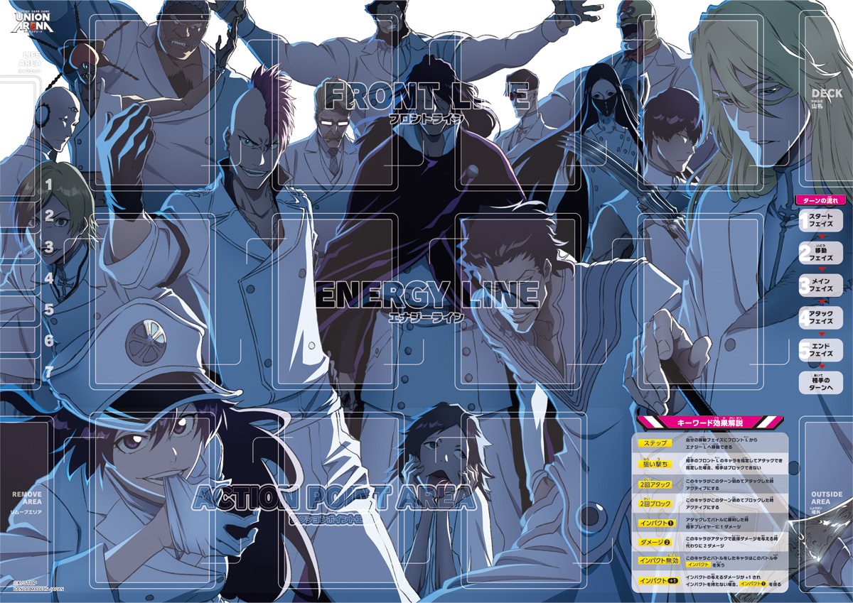 UNION ARENA BLEACH アドバンスドデッキ付属プレイシートのデザイン