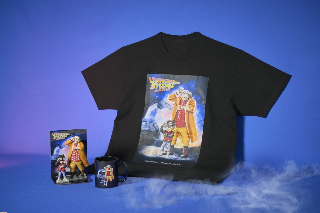 名探偵コナン×バック・トゥ・ザ・フューチャーコラボのTシャツ・フィギュア・マグカップの商品イメージ