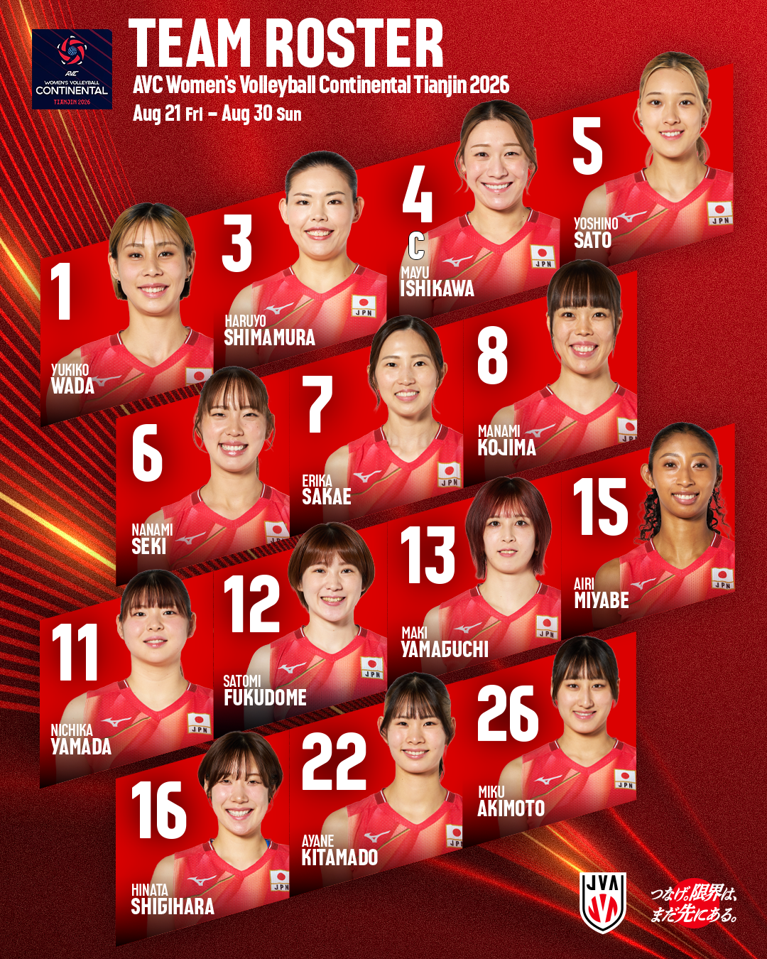 バレーボール女子アジア選手権2026｜初戦8/21・放送とLA五輪条件
