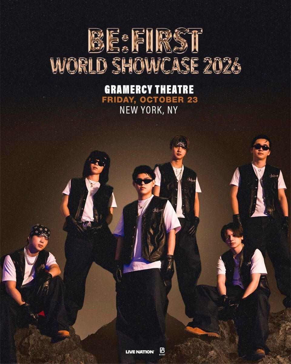 BE:FIRST WORLD SHOWCASE 2026 ニューヨークGramercy Theatre公演10月23日の公式告知ビジュアル