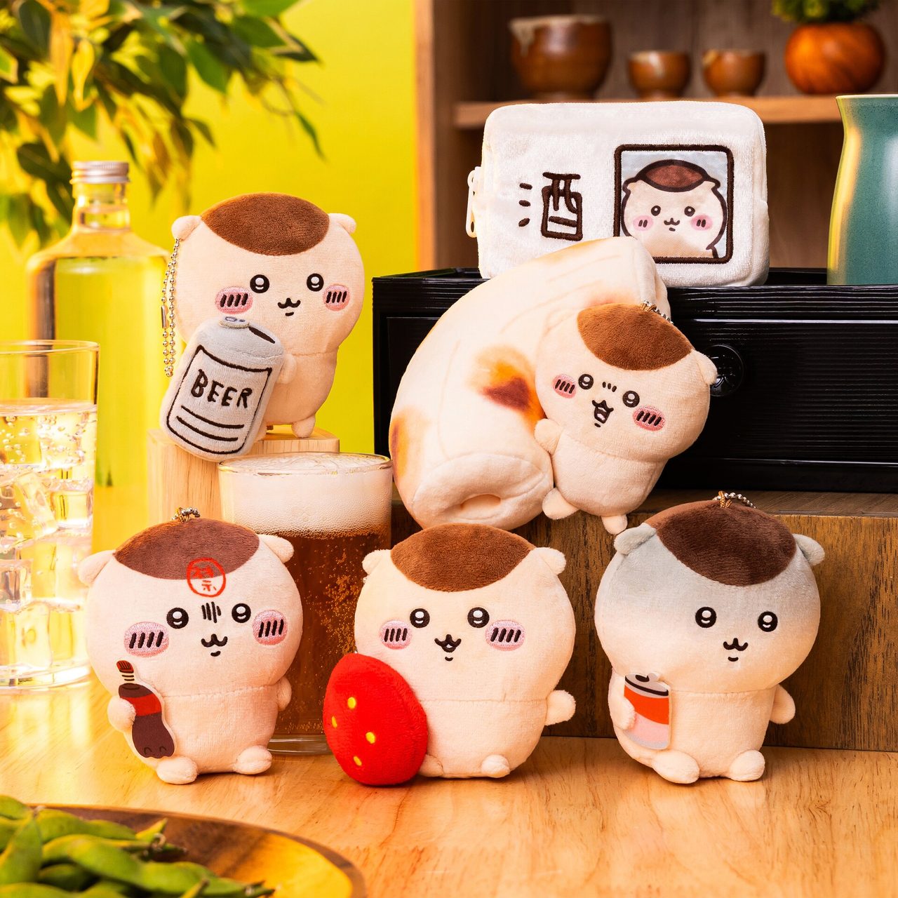 くりまんじゅうだらけくじ E賞 マスコット全6種 ちくわで戦う 禁酒 二日酔い いちご 缶ビール お酒の免許