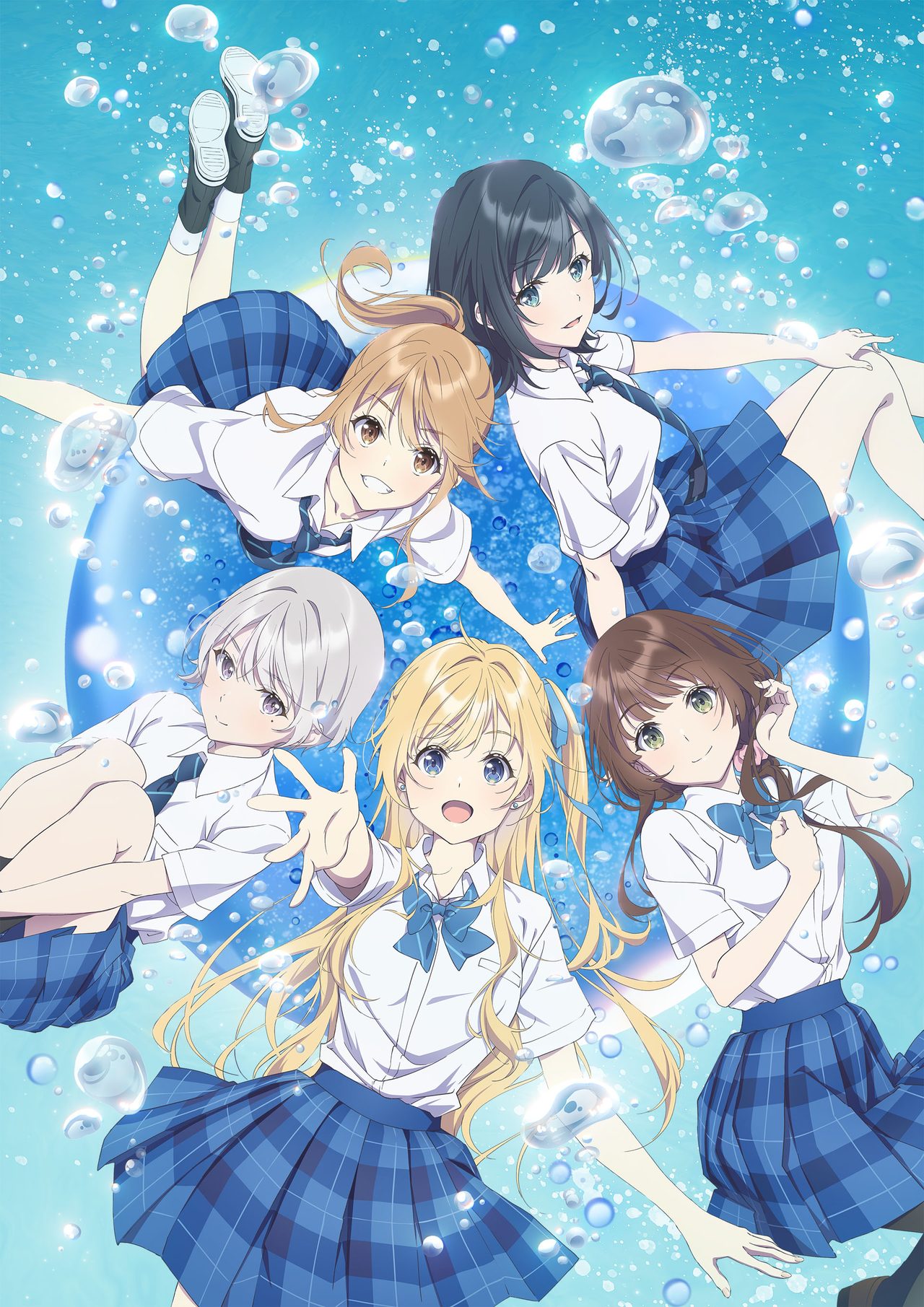 千歳くんはラムネ瓶のなか ヒロインたちが水中で寄り添うキービジュアル