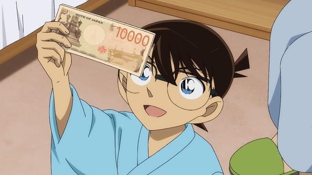 名探偵コナン 30号殺人事件 新一万円札を掲げるコナン