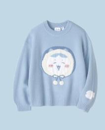 GUちいかわコラボ キャラクター顔デザインセーター うさぎ