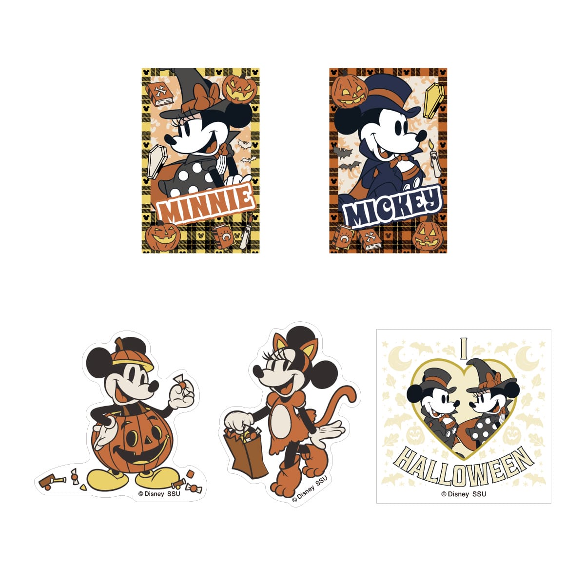 Happyくじディズニーハロウィン2026 I賞 ハロウィンデコカード&クリアステッカー