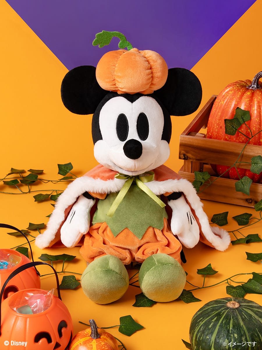 Happyくじディズニーハロウィン2026 Last賞 パンプキンミッキー お座りぬいぐるみ