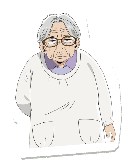 祖母ハナエのキャラクタービジュアル