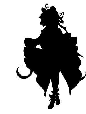 かっぱ寿司プリキュアクリアカードのキャラクター1シルエット