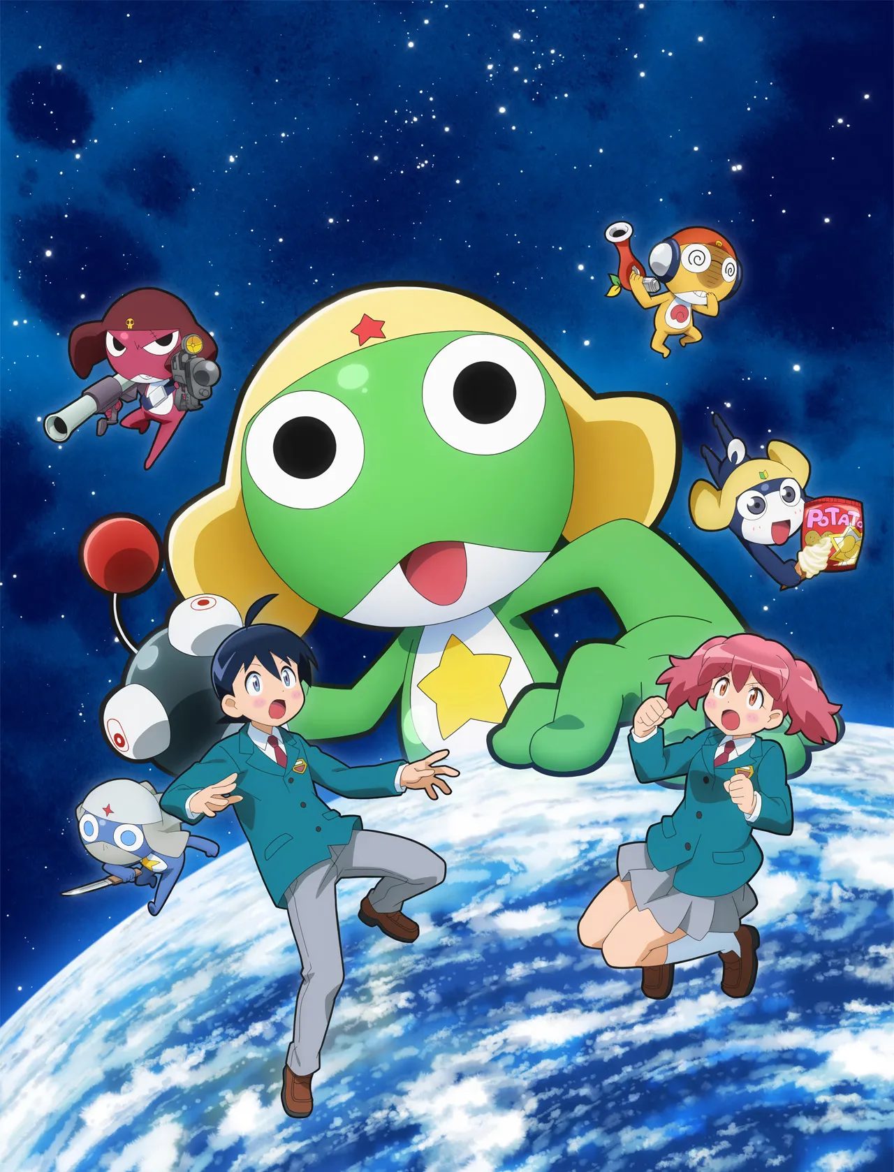 ケロロ軍曹新作アニメのキービジュアル、ケロロ小隊と日向兄妹