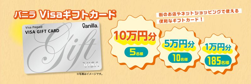 九都県市省エネ家電買替キャンペーン 当選賞品の内訳 10万円分5名 5万円分10名 1万円分185名