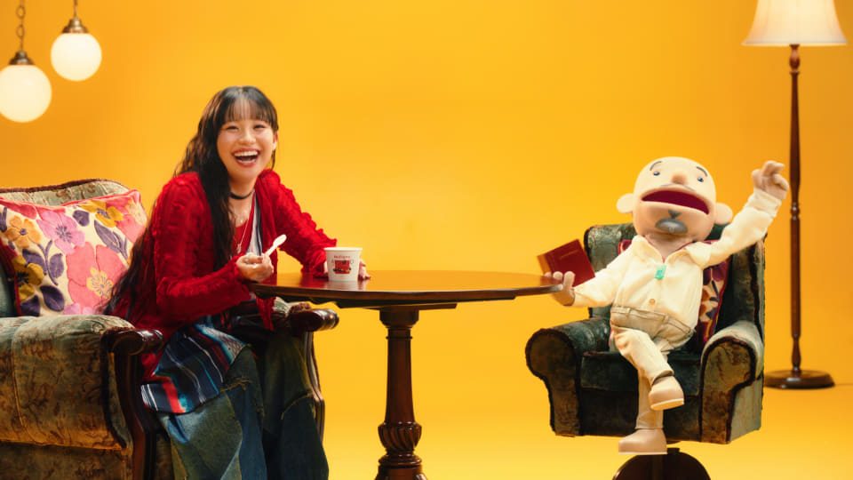 CMに登場する三木道三をモチーフにしたキャラクター