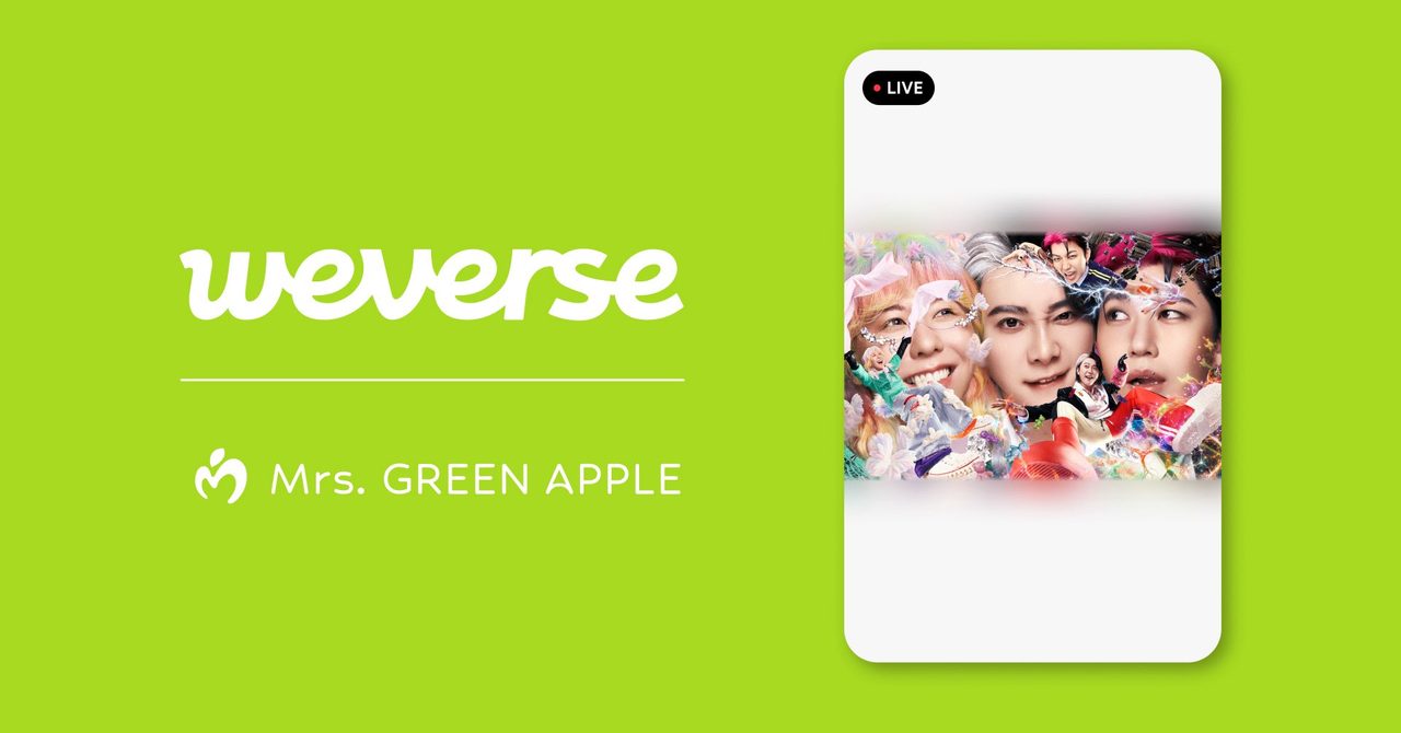 Mrs. GREEN APPLE POPS プレミアムリスニングパーティー Weverse LIVE配信告知