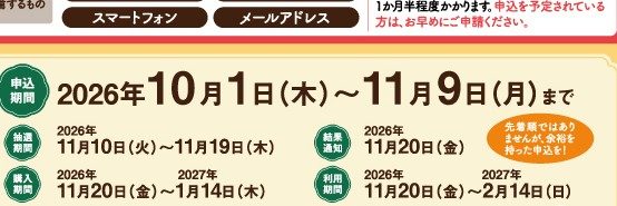 奈良県プレミアム商品券の申込・抽選・購入・利用期間スケジュール一覧