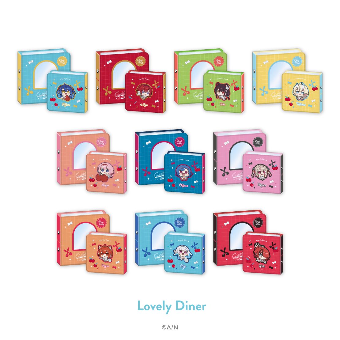 にじさんじ8th with cake コレクトブック Lovely Dinerデザインのラインナップ