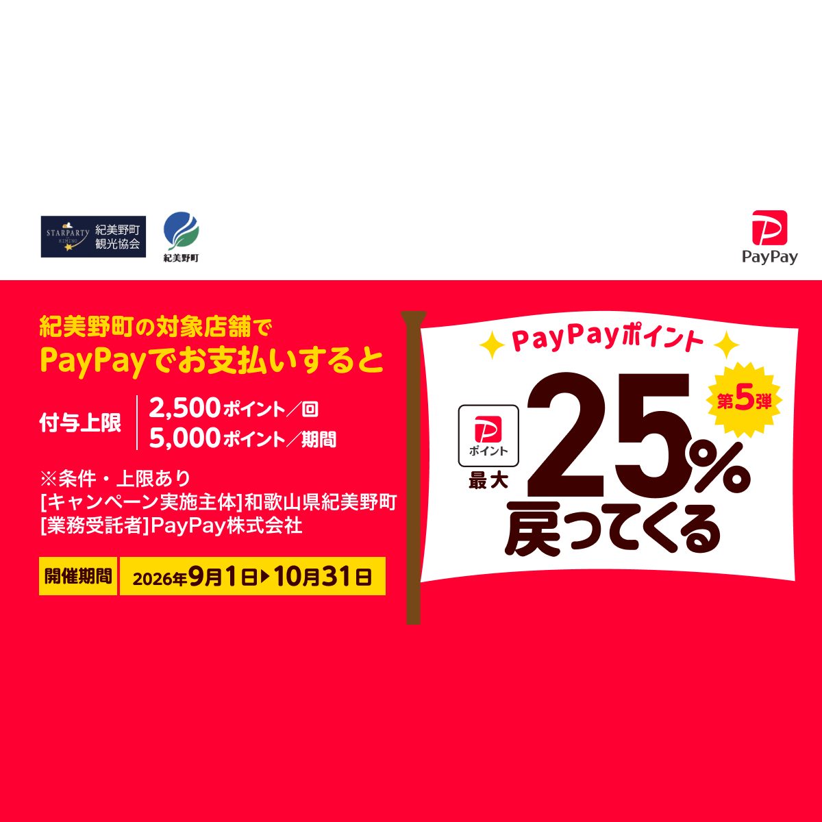 PayPay自治体還元9月は46市町村|最大25%と上限の取り方