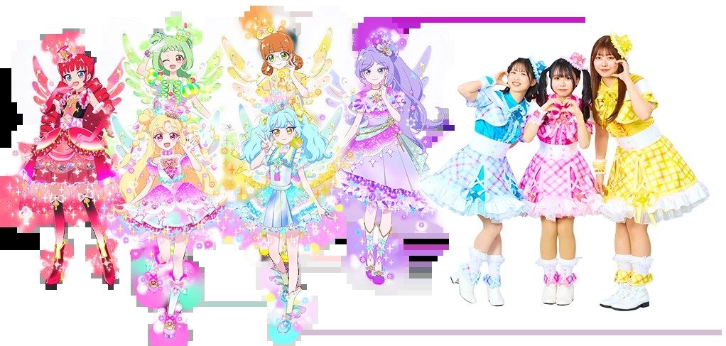 アイプリスペシャルライブステージに登場するキャラクターとおねがいアイプリ部の出演者