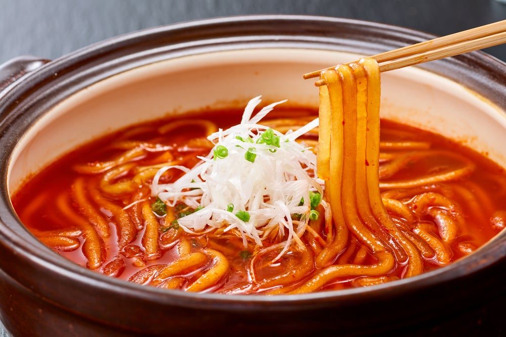赤から牡蠣鍋のシメ ブンモジャ麺