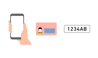 Android端末と実物のマイナンバーカード、署名用パスワードを用意する公式イラスト