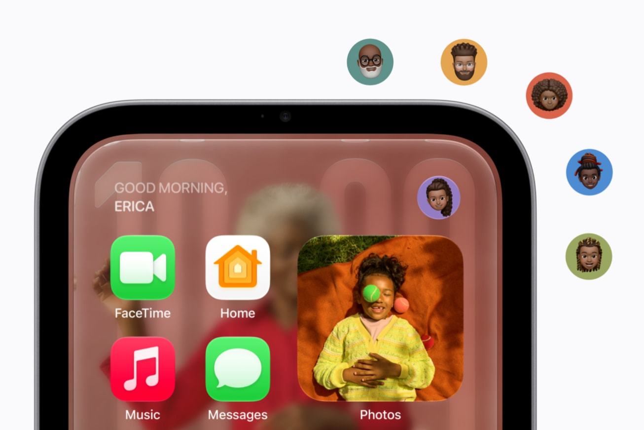 Apple HomeViewのユーザーごとのホーム画面とFaceTime・ミュージックのアイコン