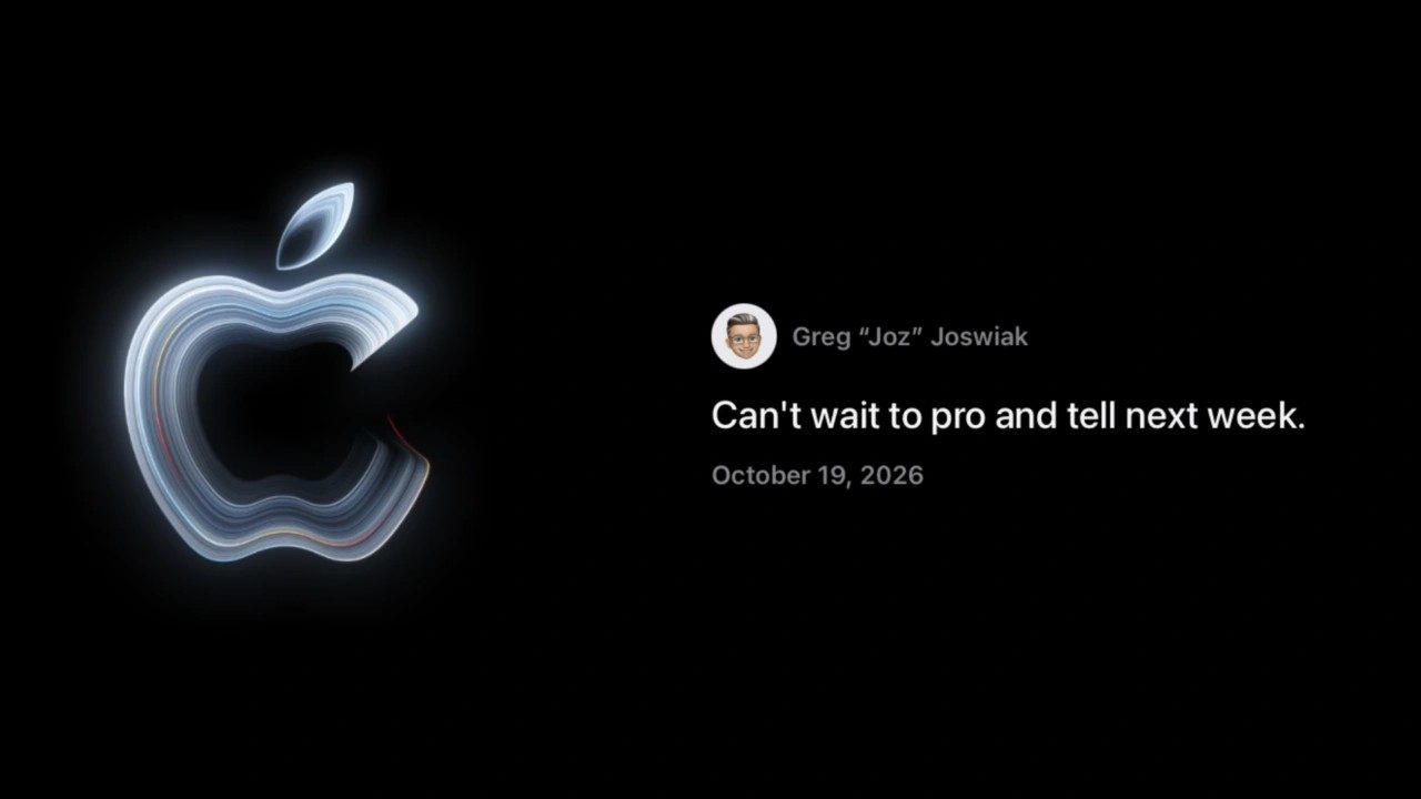 Appleのグレッグ・ジョズウィアック氏によるPro and tellイベント告知投稿の画像