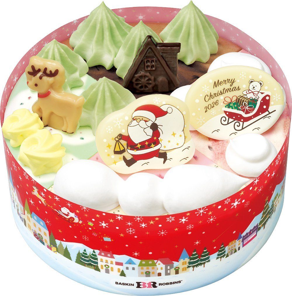サーティワン クリスマス パレット4 サンタとトナカイのアイスクリームケーキ