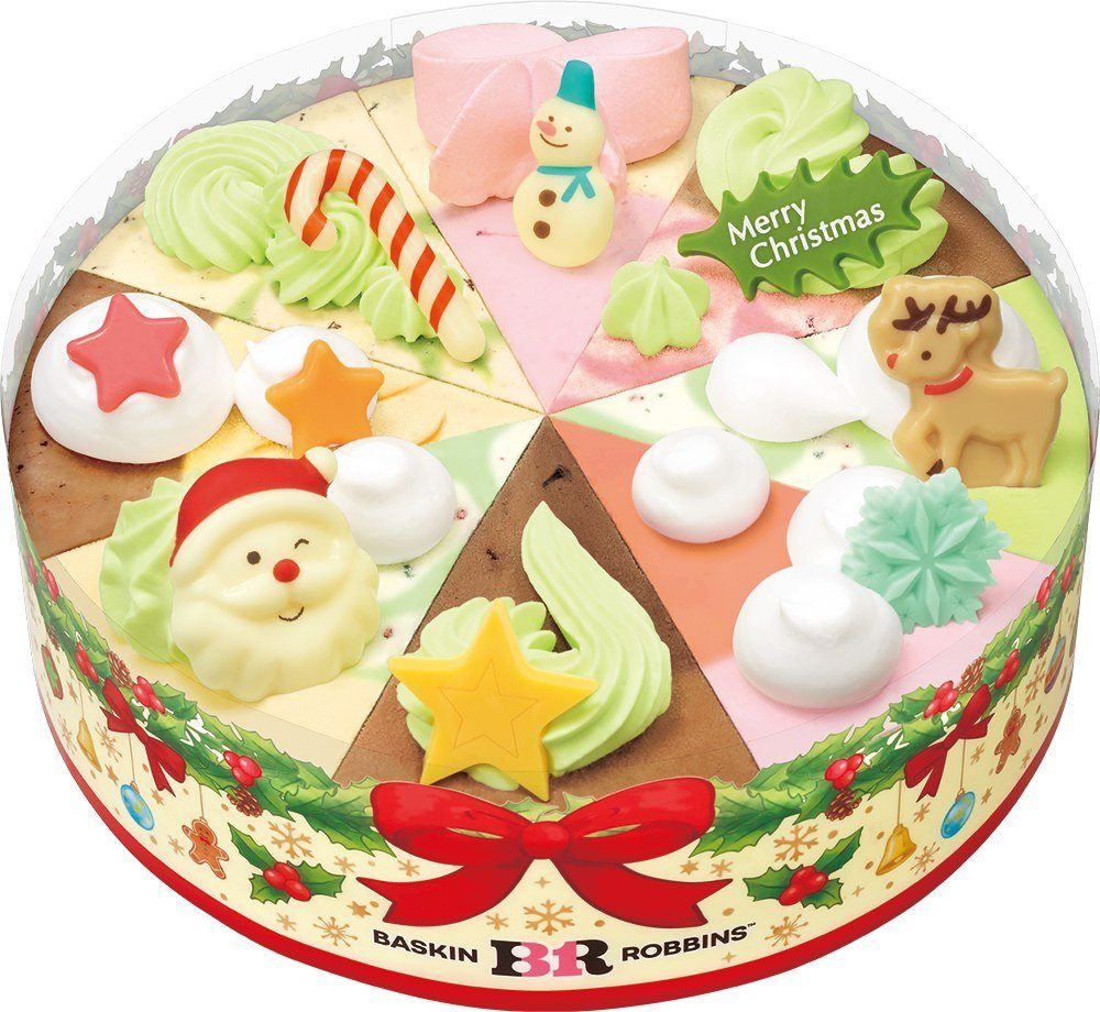 サーティワン クリスマス パレット8 リース柄のアイスクリームケーキ