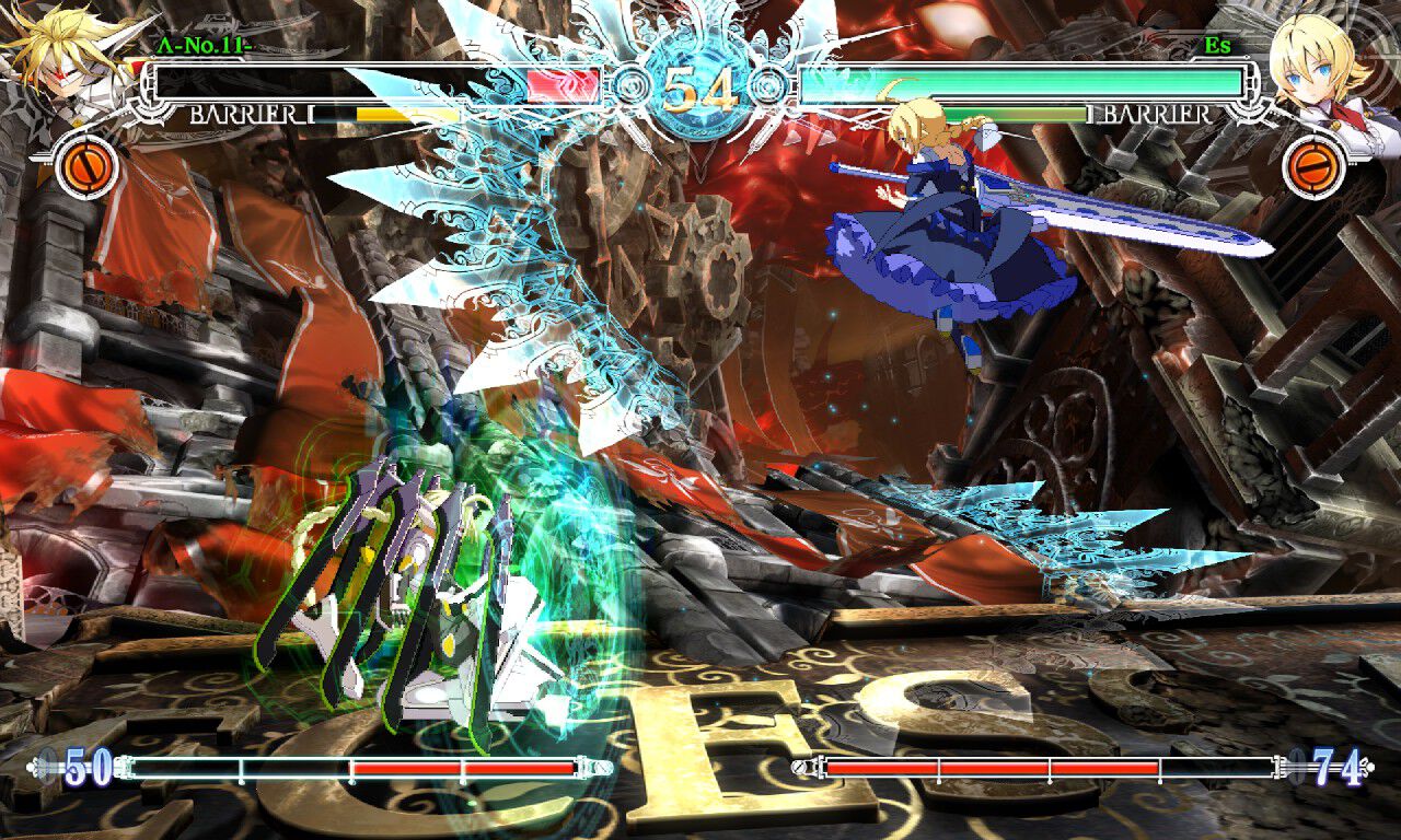 BLAZBLUE CENTRALFICTION エスの対戦画面 PS5版のオンライン対戦