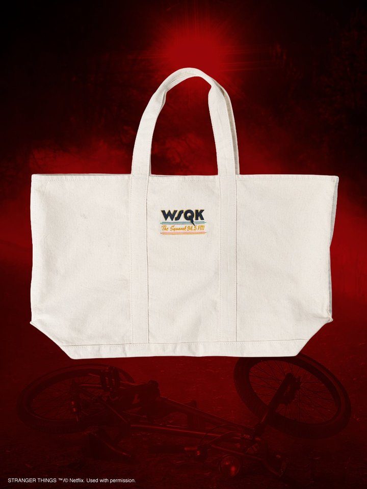 WSQK Radio Tote Bag 生成りのキャンバストート