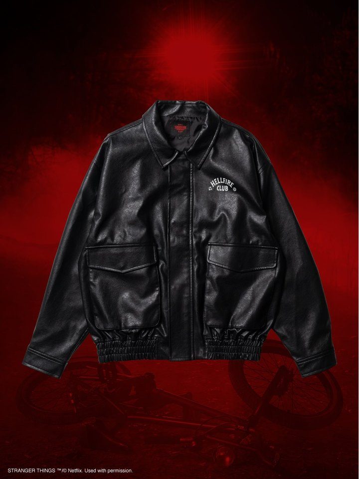 Hellfire Club Faux Leather Jacket フロント