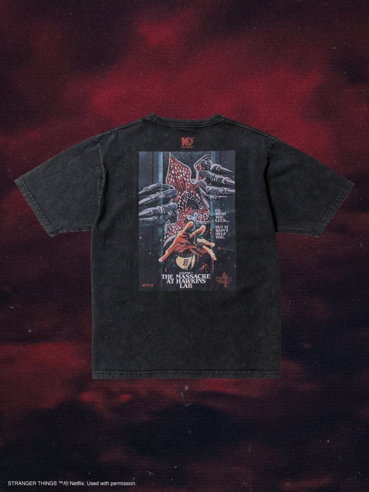 STRANGER THINGS ART T-shirt バックプリント2
