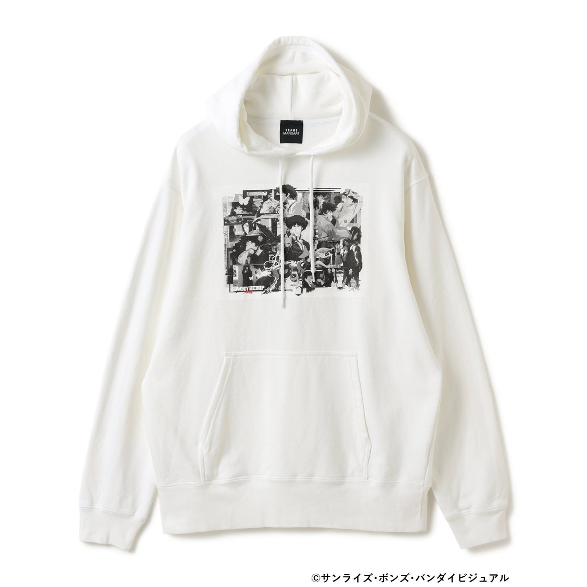 ビバップ×BEAMS MANGART フーディー② ホワイト 前面