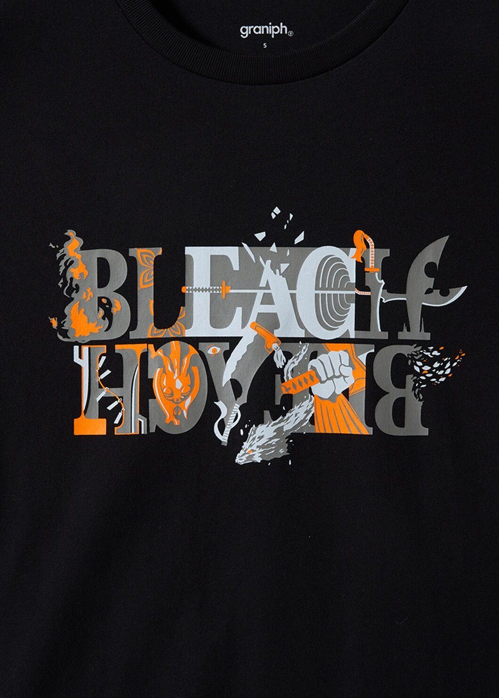 グラニフ×BLEACH 護廷十三隊 始解 Tシャツのフロントデザイン