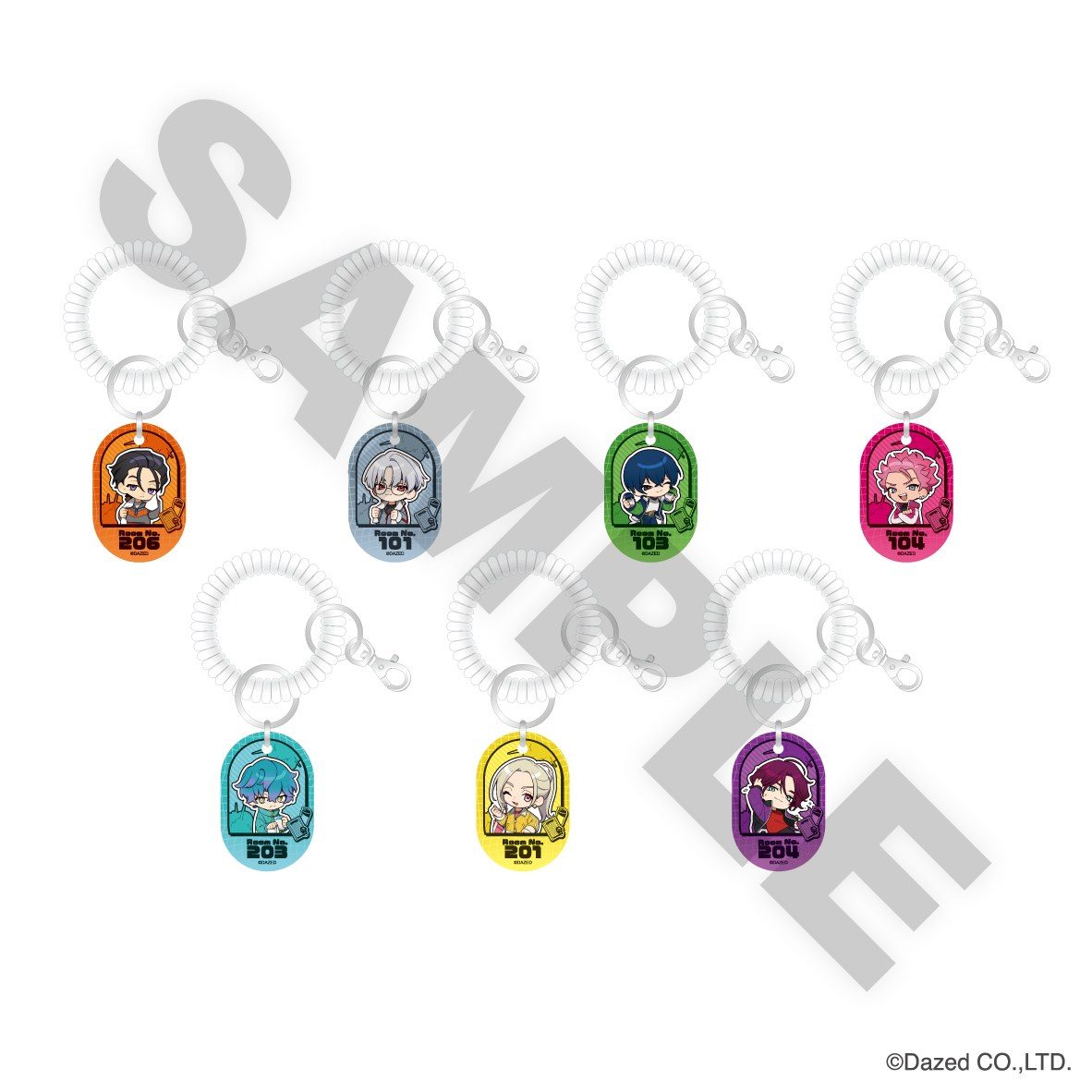 カリスマ×ルネサンス ロッカーキー風アクリルキーホルダー 全7種