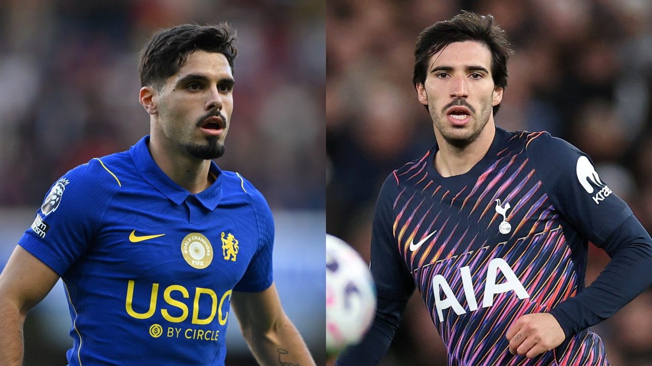 チェルシーのペドロ・ネトとトッテナムのサンドロ・トナーリを並べた試合プレビュー用画像